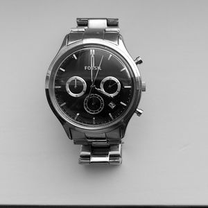 Black Stainless Steel Fossil Watch
